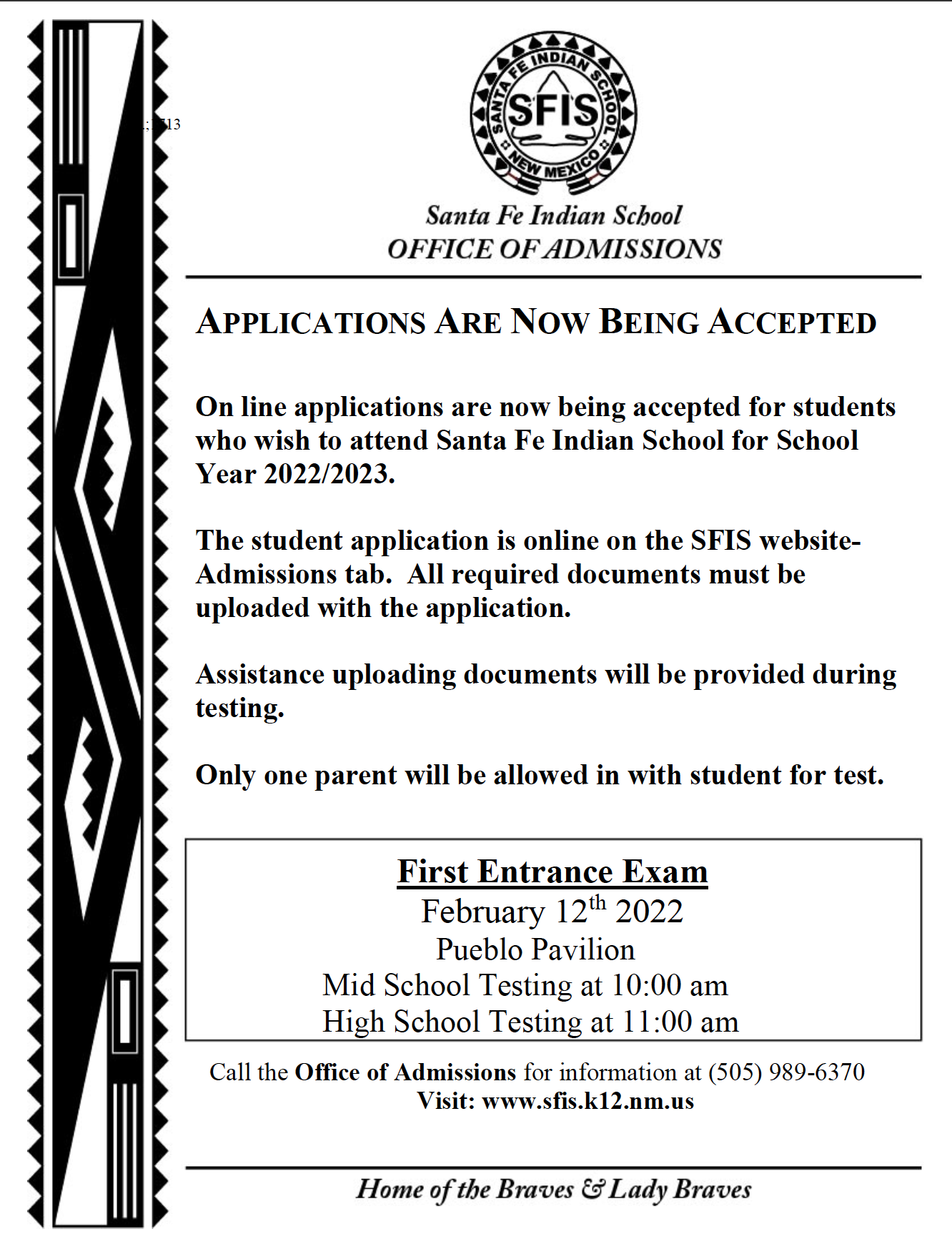 Admissions Flyer